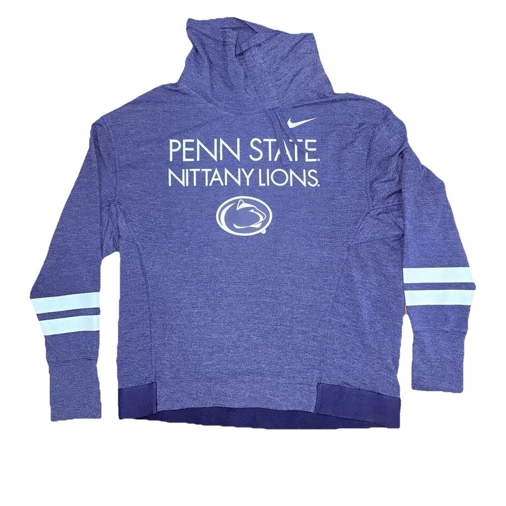 Nike Hoodie Men Medium Blue Penn State Nittany Lions Dri-FIT Pullover Athletic